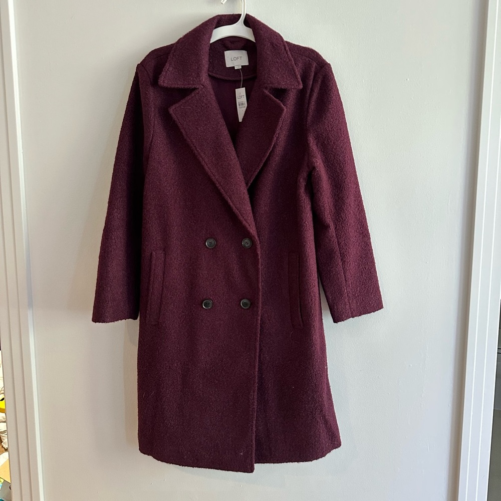 New Loft women’s coat. Size L. Purple